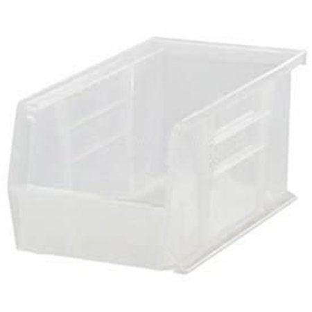 QUANTUM STORAGE SYSTEMS Ultra Stack and Hang Bin, 5-1/2 in x 10-7/8 in x 5 in, Clear QUS230CL